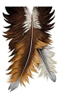 "605" Eagle Feather tattoo design idea