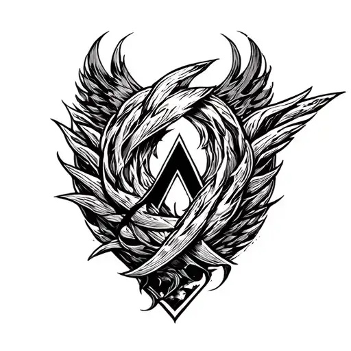 Aquaman logo intertwined tattoo design idea