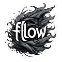 "flow" waves flowing tattoo design idea