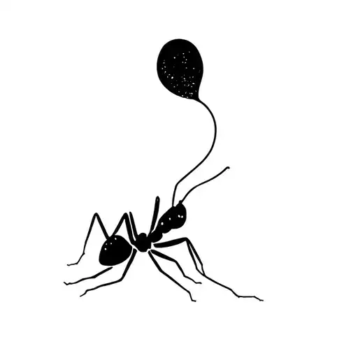 ant walking along tattoo design idea