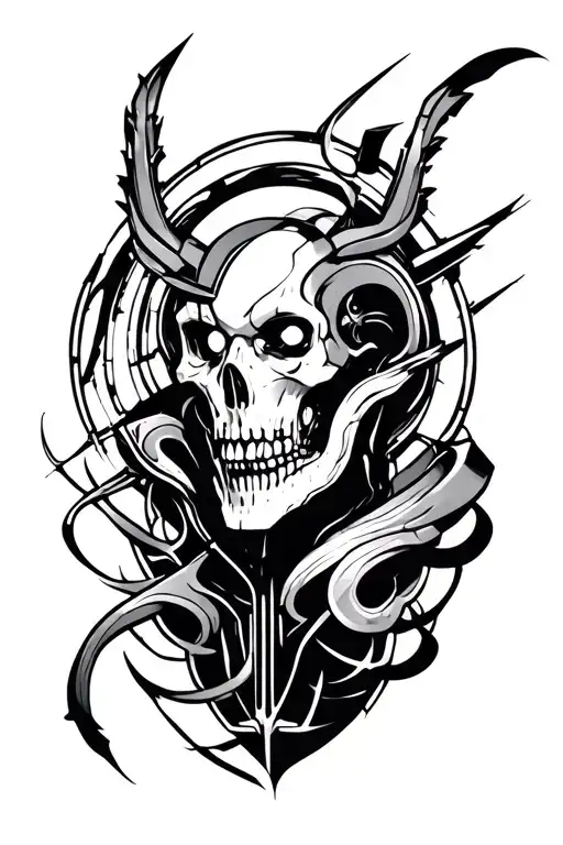 cyber sigilism tattoo design idea