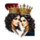 name of my parent, Dalia with a crown of queen and Popoy with a crown of king, and put details as background tattoo design idea