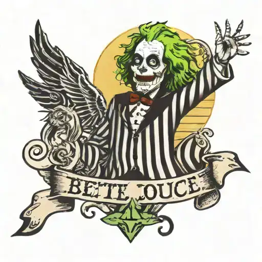 Beetlejuice tattoo design idea