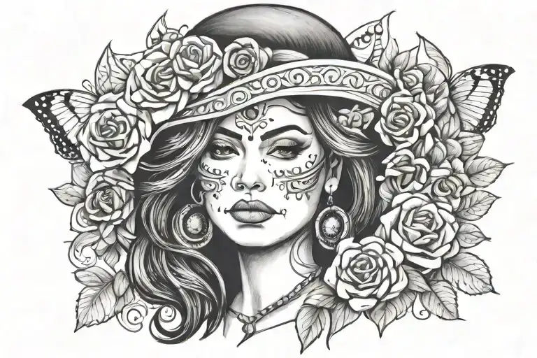 Lesbian tattoo design idea