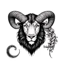 Aries and leo tattoo design idea