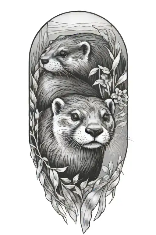otter tattoo design idea