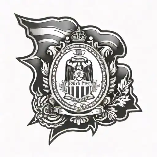 Tattoo badge shaped showing the loyalty to the country lebanon tattoo design idea