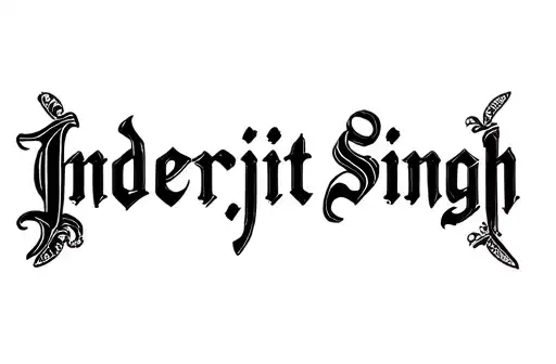 "Inderjit Singh" tattoo design idea