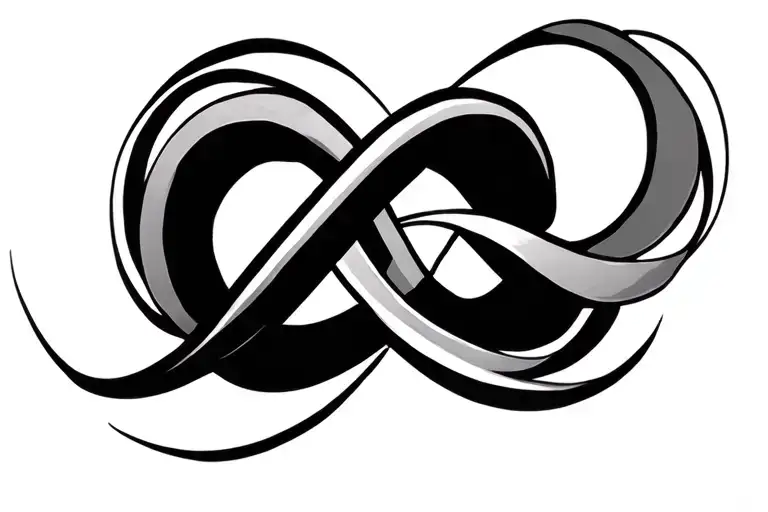 double infinity symbol tattoo design idea