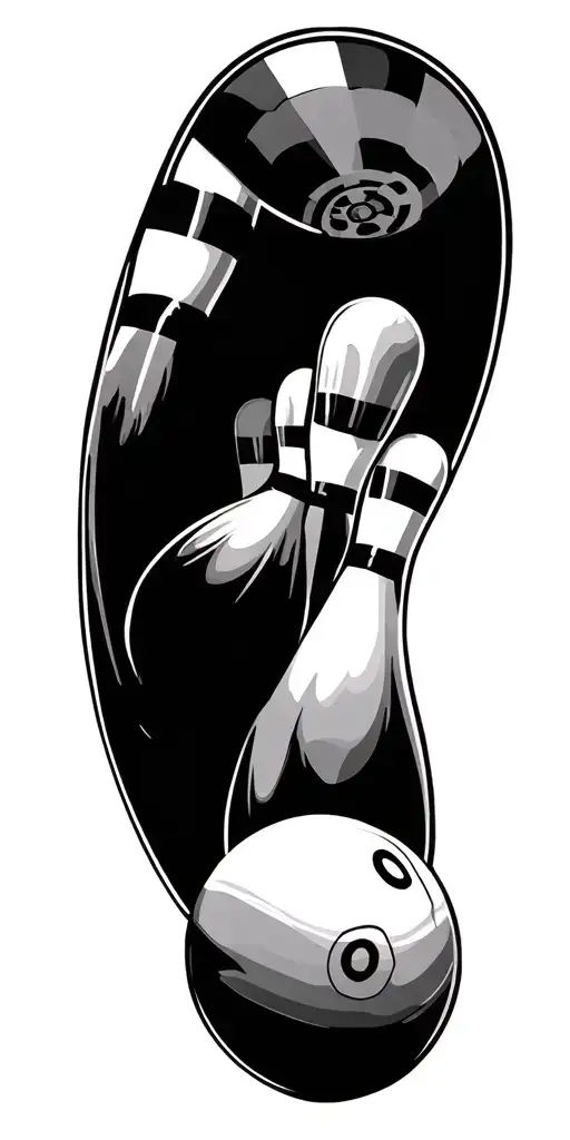 5 pin bowling and darts themed tattoo design tattoo design idea