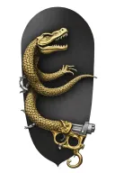 gadsden flag with guns tattoo design idea