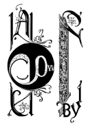 vertical tattoo from words "Anal Only" on one side of a column, "Owned By" on other side of the column, then letters "G. tattoo design idea