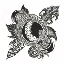 Fijian tabua tattoo design idea