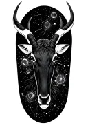 Taurus constellation tattoo design idea