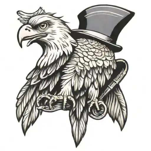 french camp eagle tattoo design idea
