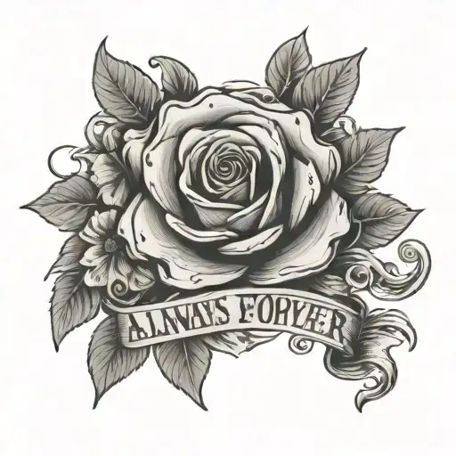 always & forever tattoo design idea