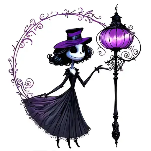 Mary Poppins Jack Skellington tattoo design idea