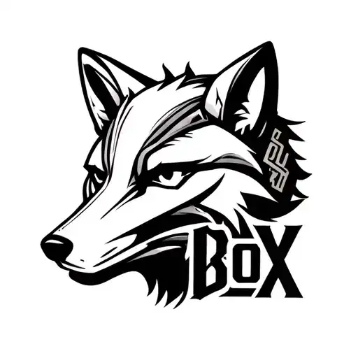 "Fox Box" mechanical fox head tattoo design idea