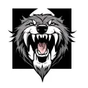 WOLF TEETH tattoo design idea