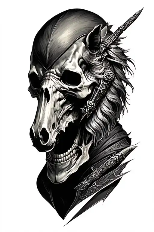 4 horsemen apocalypse reaper tattoo design idea