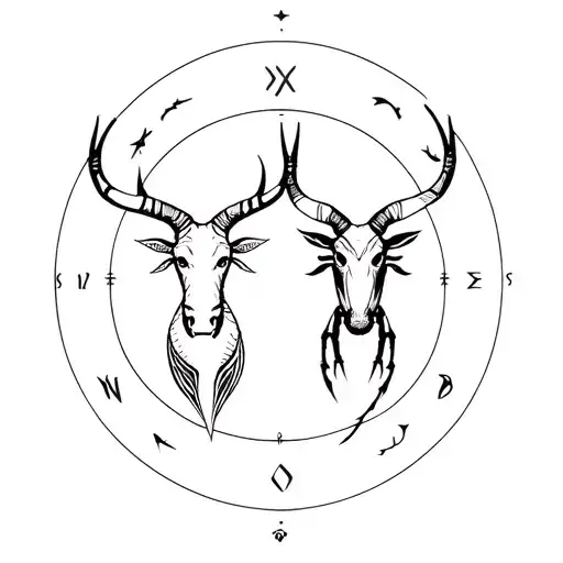 zodiac signs including Pisces, Taurus and scorpio tattoo design idea