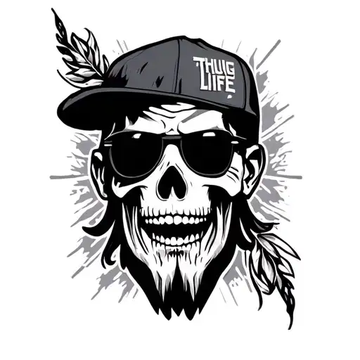 thug life tattoo design idea