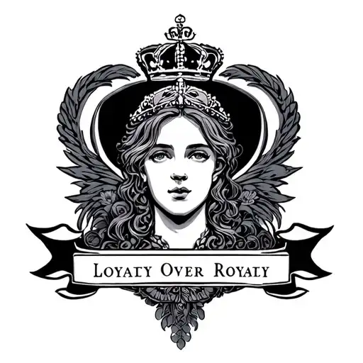 loyalty over royalty tattoo design idea