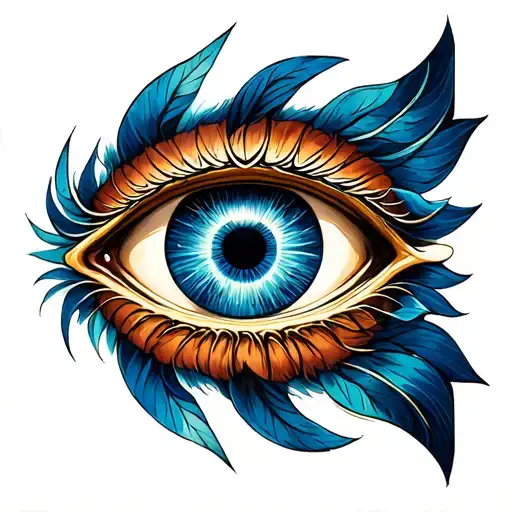greek eye symbol integrated tattoo design idea