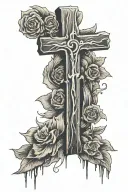 cross, fingerprint, tattoo design idea