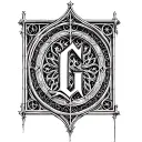 Concept: The initials are framed in the grandeur of Gothic architecture, inspired by cathedral windows.	•	The “G”: This tattoo design idea