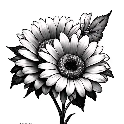 gerberas tattoo design idea