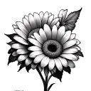 gerberas tattoo design idea