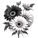 gerberas tattoo design idea