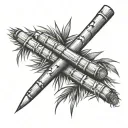 sugarcane cutting tattoo design idea