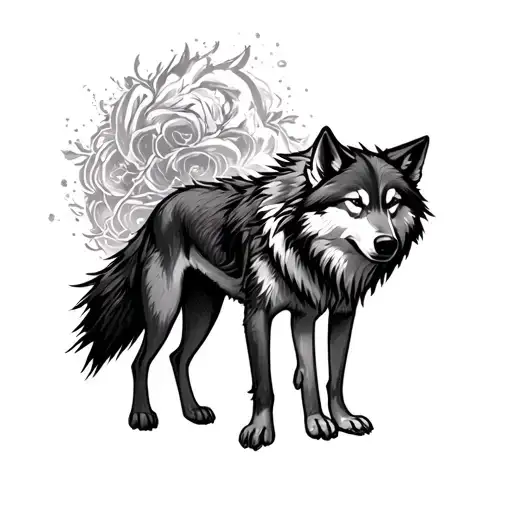 my name is justin, im a Taurus and my spirit animal is a wolf tattoo design idea