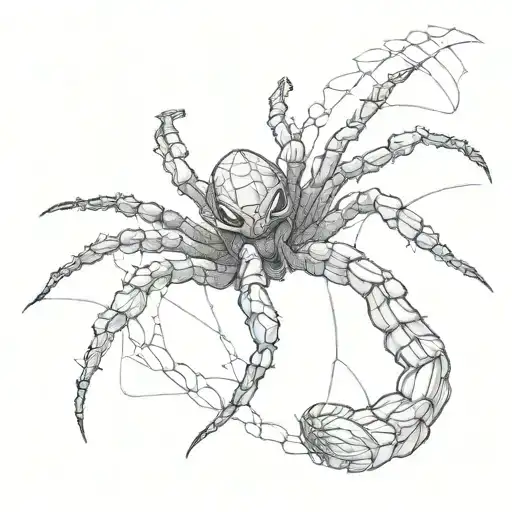 spider knits a sock tattoo design idea