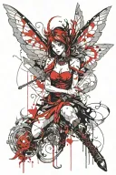 A Dungeons and Dragons Fairy tattoo design idea