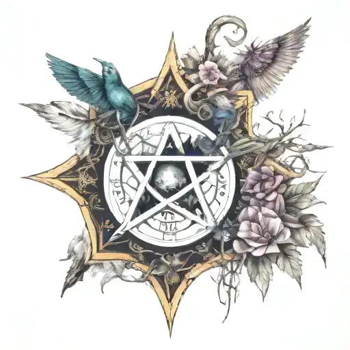 wicca tattoo design idea