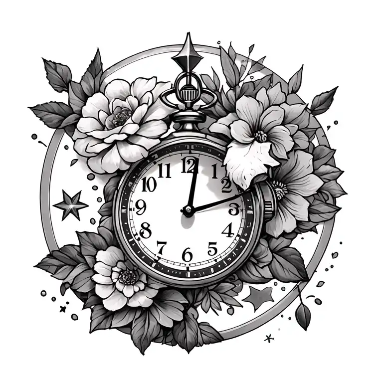 jungook my time clock and jojo star birthmark mixture tattoo  tattoo design idea