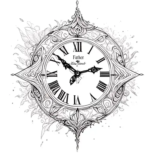 Father Time tattoo design idea