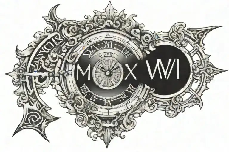 Roman Numerals MCMXCVIII tattoo design idea
