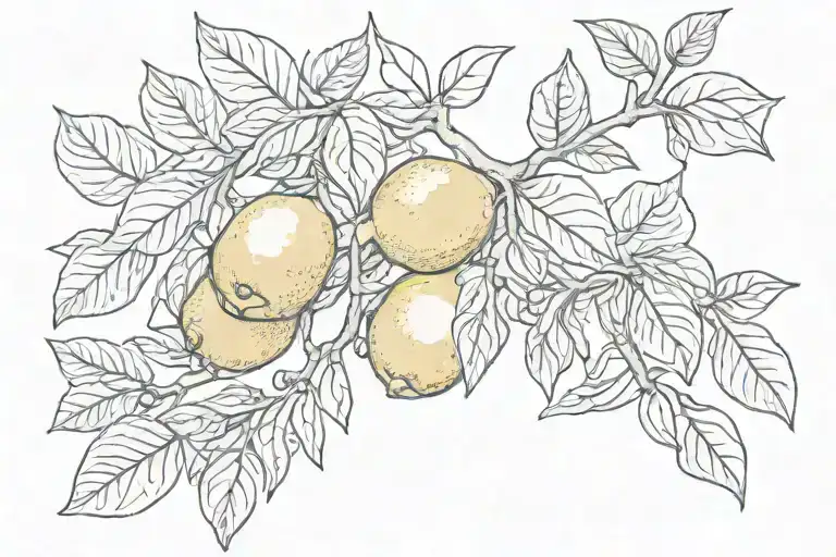 lemons on a vine wedding ring finger tattoo tattoo design idea
