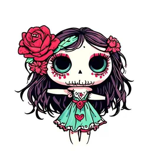 voodoo doll tattoo design idea