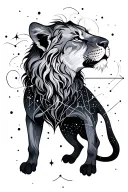 leo star constellation tattoo design idea