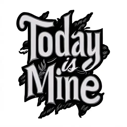 "today is mine" in a lasso tattoo design idea