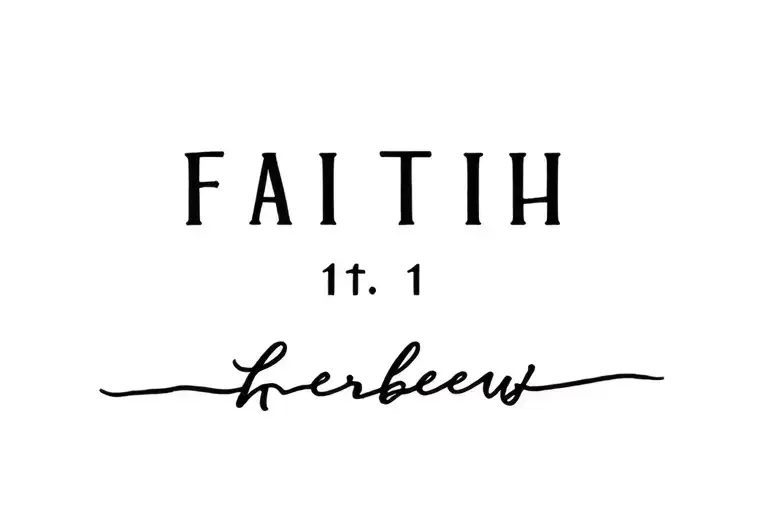 FAITH Hebrews 11:1 tattoo design idea
