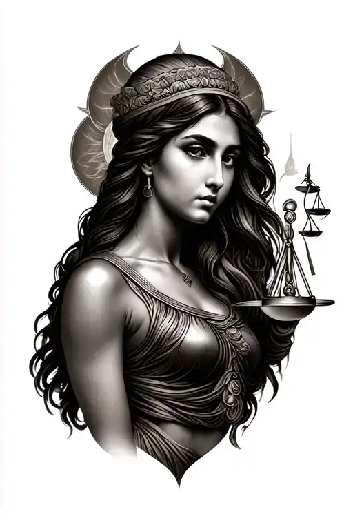 Libra tattoo design idea