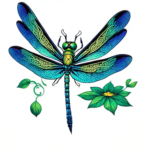 dragonfly Celtic tattoo design idea