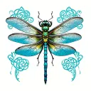 dragonfly Celtic tattoo design idea
