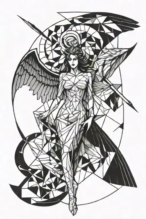 fallen angel tattoo design idea